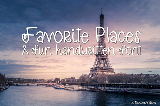 Favorite Places - A Handwritten Font