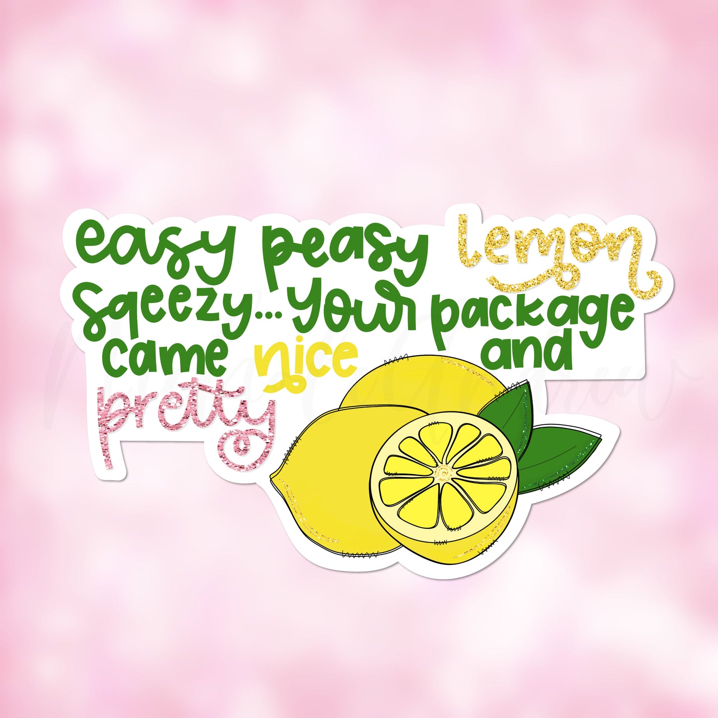 Easy Peasy Lemon Squeezy | Printable Sticker