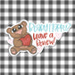 Beary Happy? Leave a review | Printable Sticker