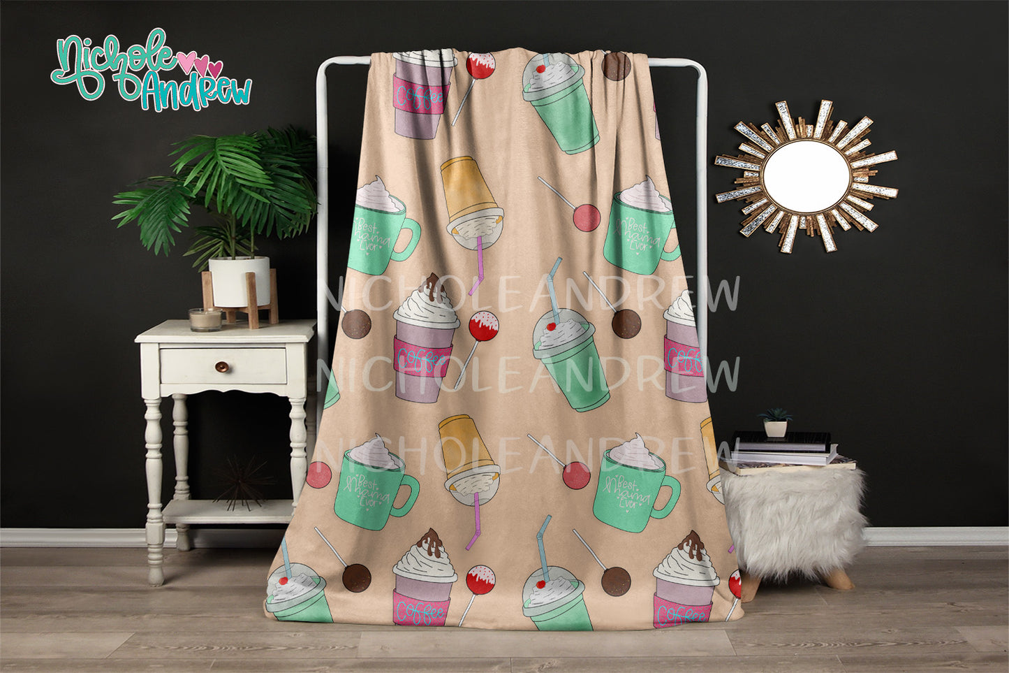 Cake Pops & Coffee Seamless Pattern