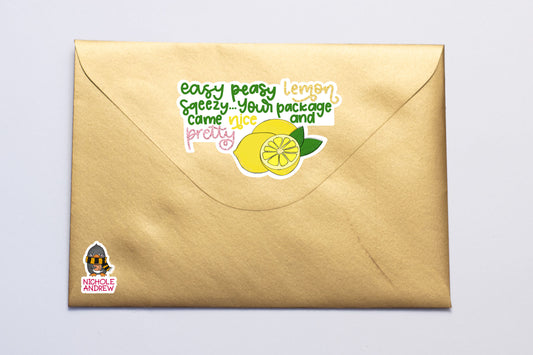 Easy Peasy Lemon Squeezy | Printable Sticker