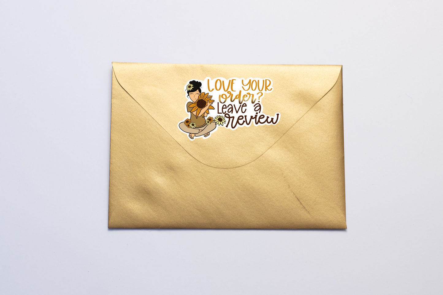 Love Your Order Leave A Review - Sunflower | Printable Sticker