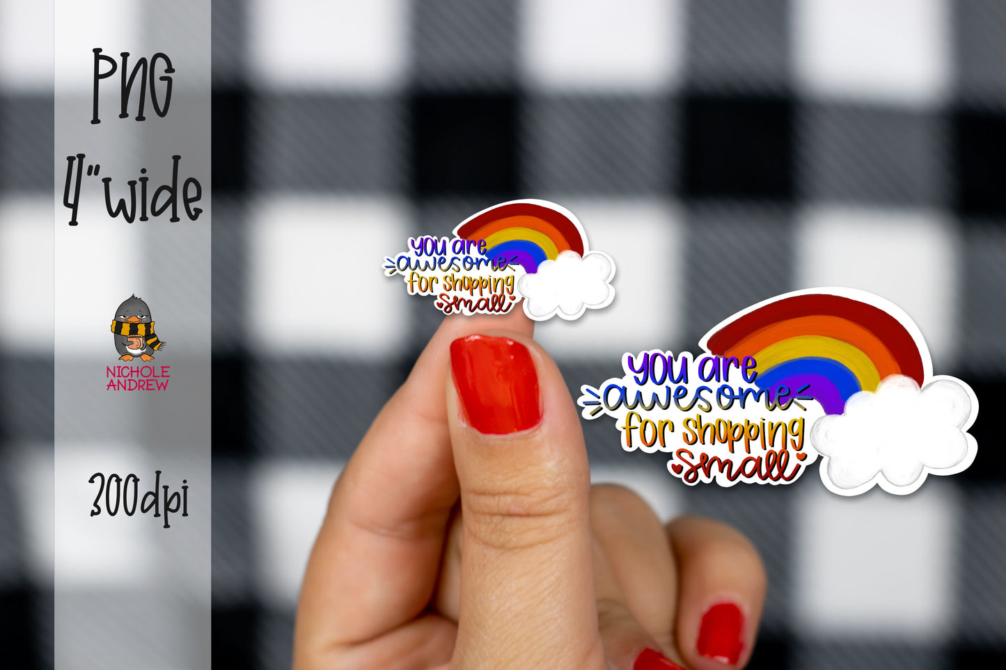 You Are Awesome For Shopping Small | Printable Sticker