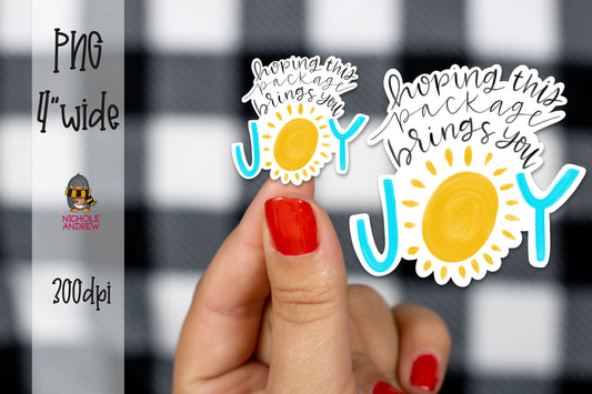 Hoping This Package Brings You Joy | Printable Sticker