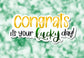 Congrats It's Your Lucky Day | Printable Sticker