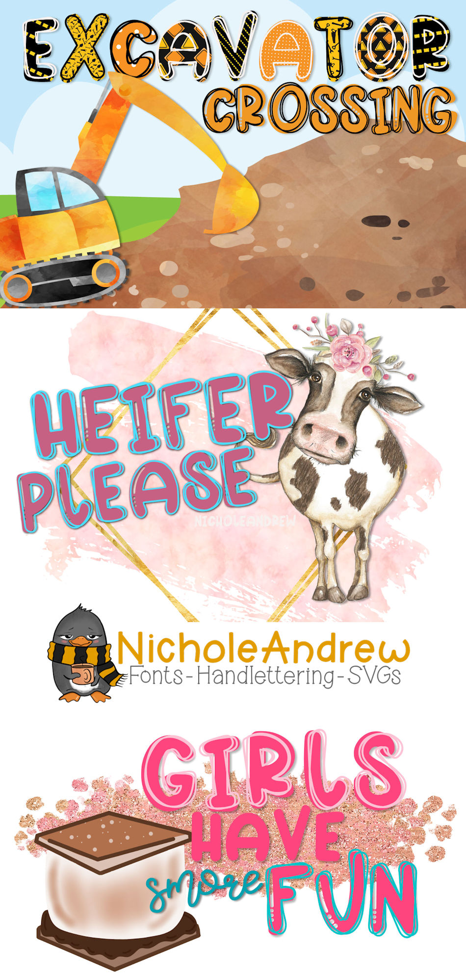 Heifer Please - A Handwritten Layered Font