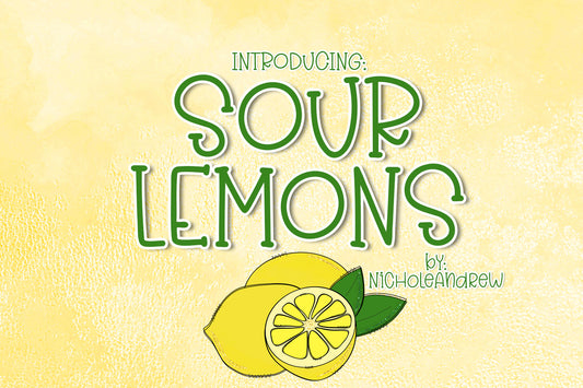 Sour Lemons | A Quirky Monoline Font