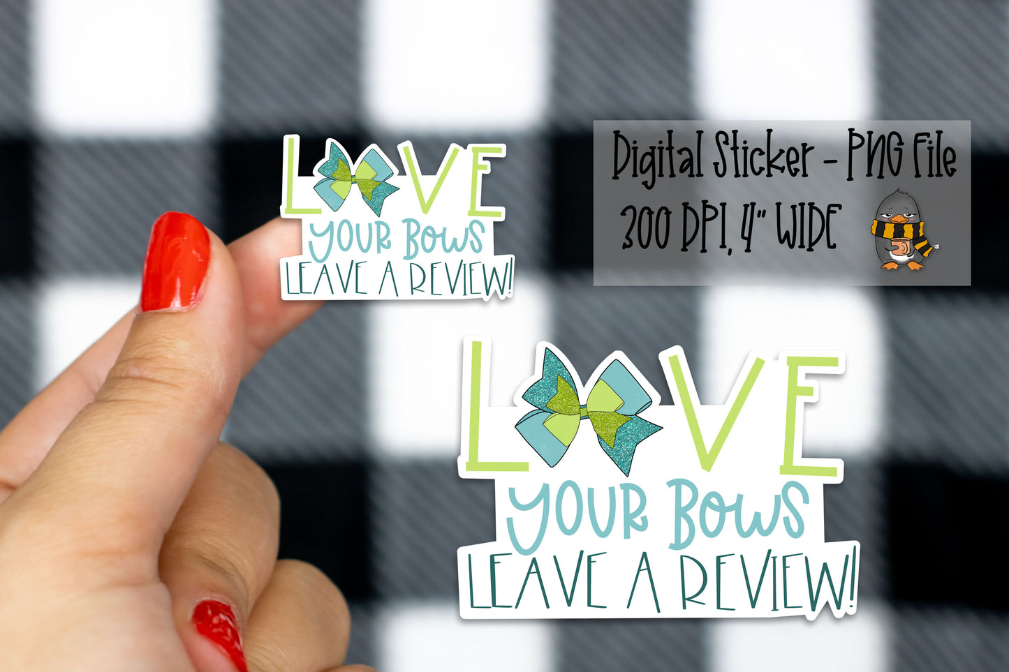 Love Your Bows, Leave A Review | Printable Sticker