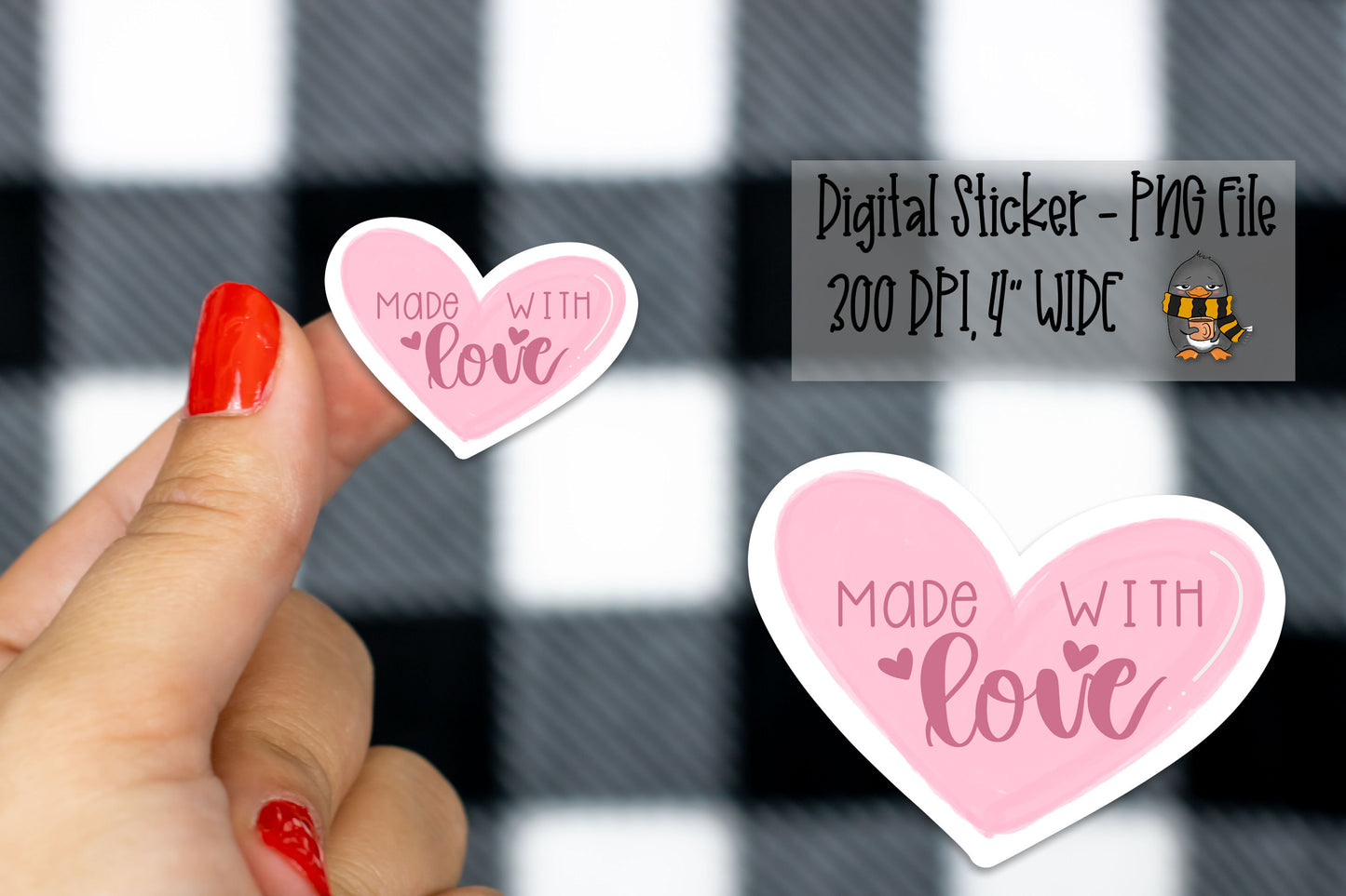 Made With Love | Printable Sticker