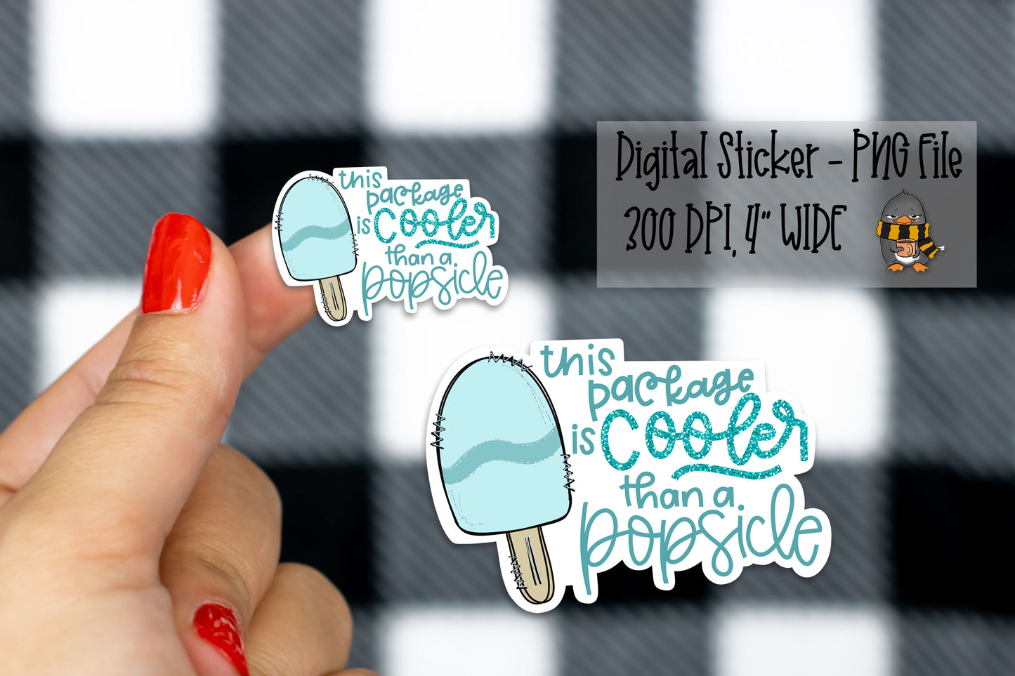 This Package Is Cooler Than A Popsicle | Printable Sticker