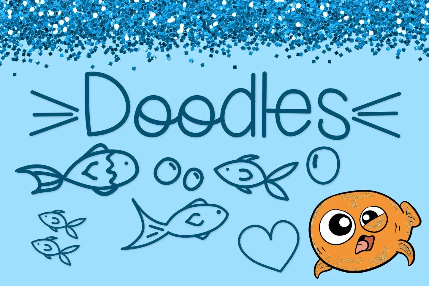 Fish Face - A Fun Handwritten Font With Doodles!