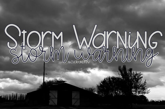 Storm Warning - A Print and Script Font Duo