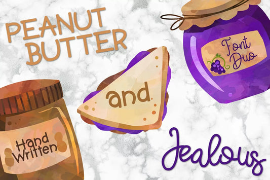 Peanut Butter And Jealous - A Handwritten Font Duo