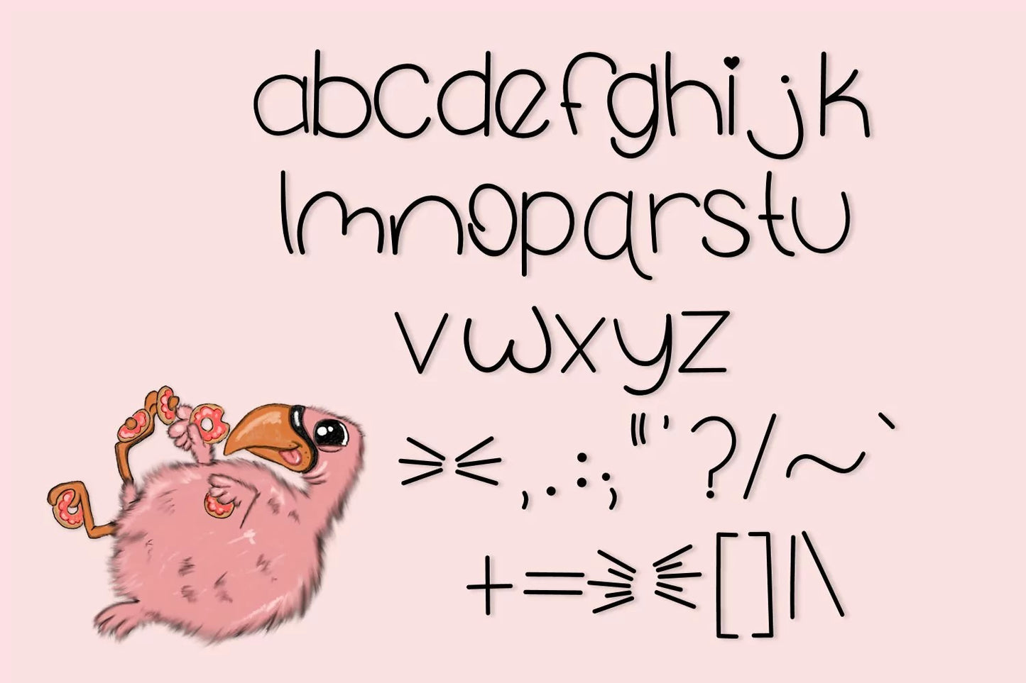Fluffy Flamingo - A Handwritten Font