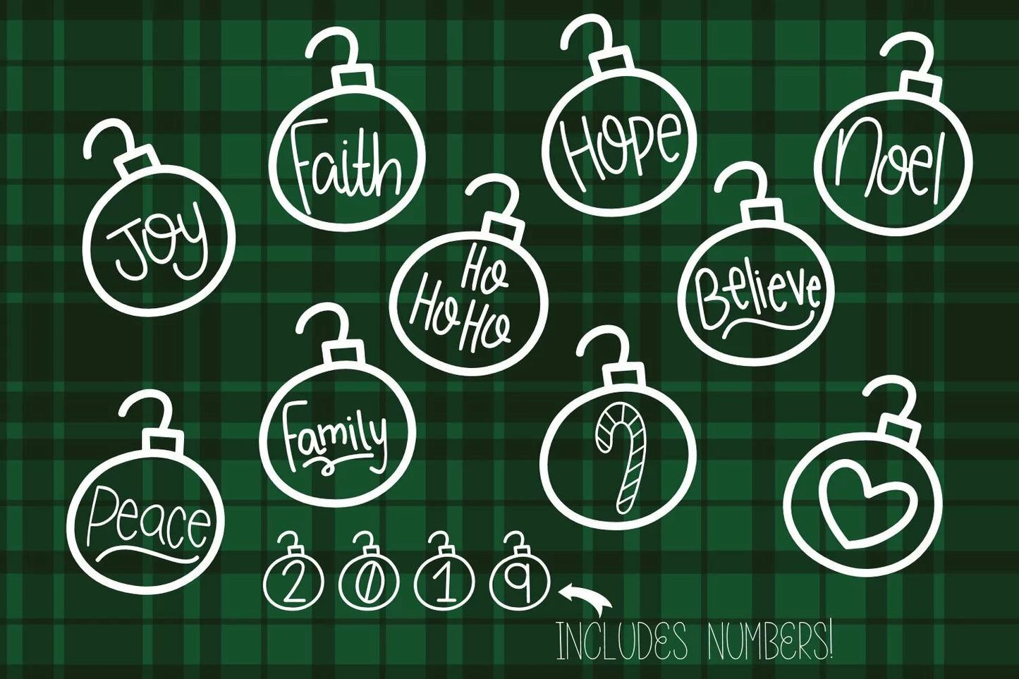 Christmas Baubles - A Handwritten Christmas Font With Doodles