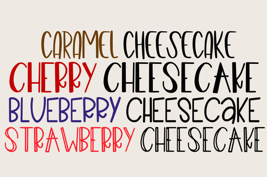 The Cheesecake Font Bundle - 4 Delicious Handwritten Fonts