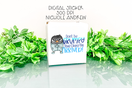 Don't Be Grumpy Your Package Has Arrived - PNG Printable Sticker