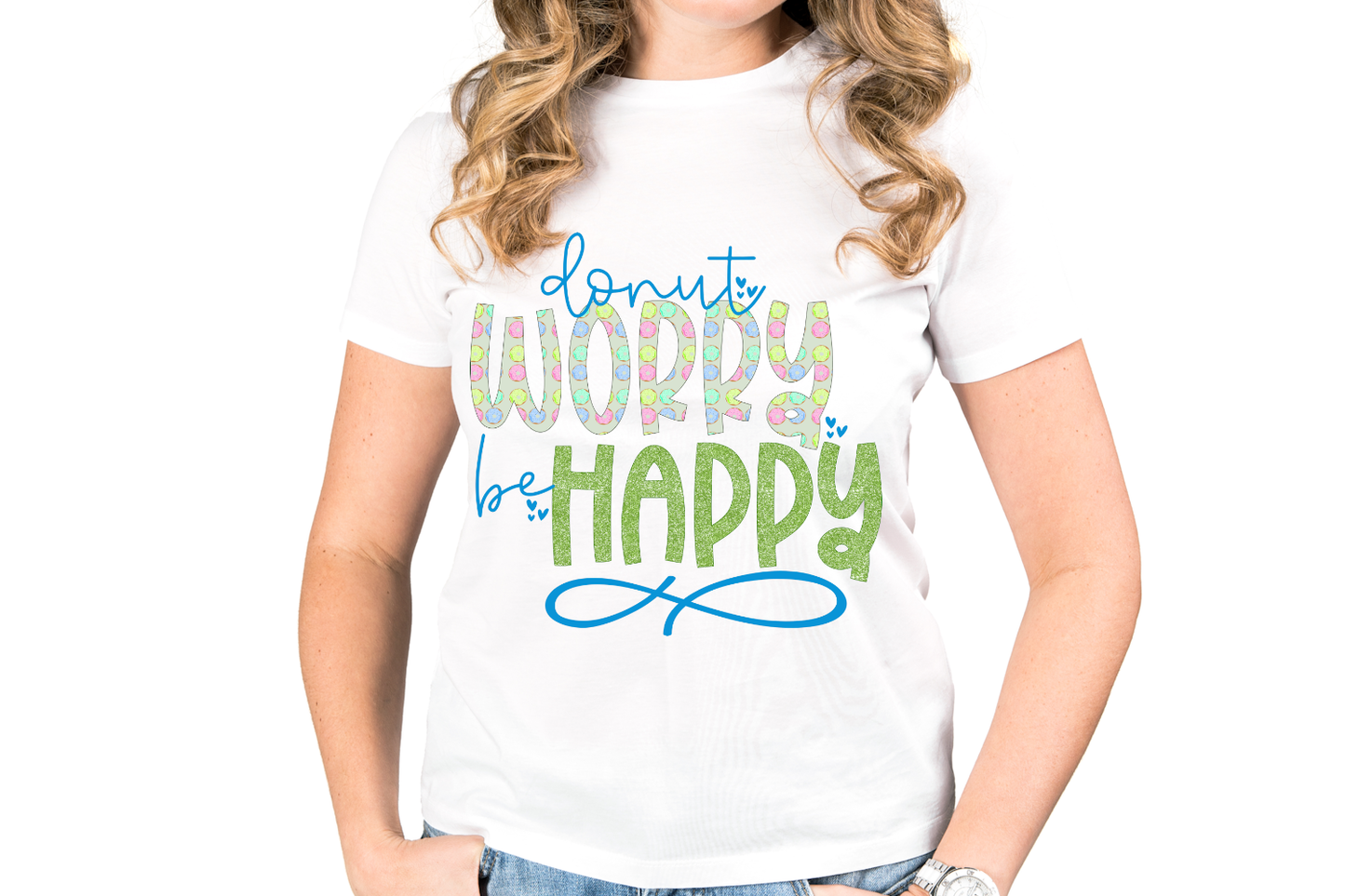 Donut Worry Be Happy Sublimation PNG