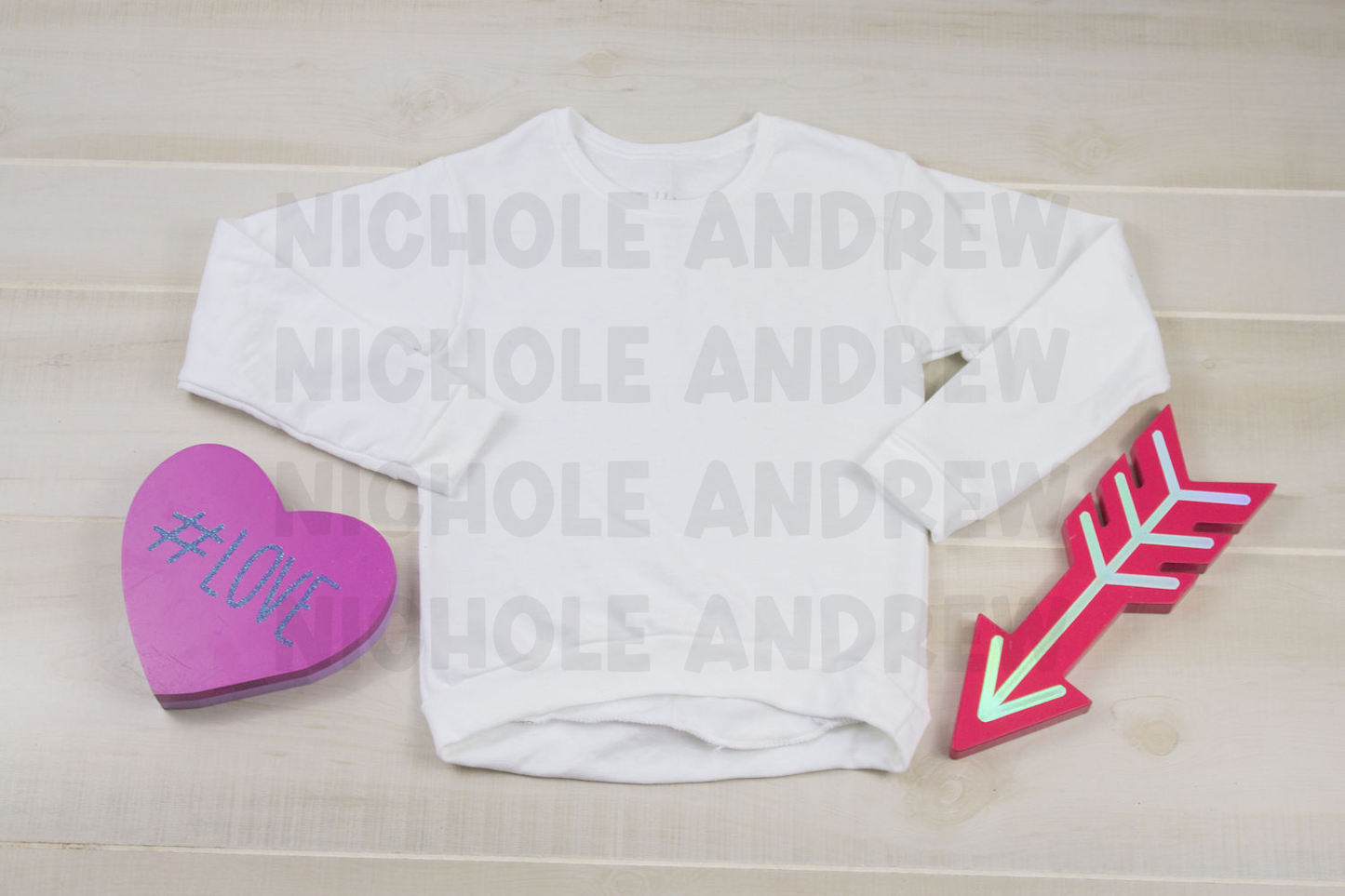 Valentine's Day Girls Sweatshirt Mockup