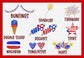 4th of July Sublimation Doodle Alphabet with Clipart
