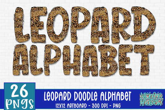 Leopard Smash Doodle Alphabet