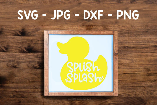 Splish Splash Rubber Duck - SVG Cut File