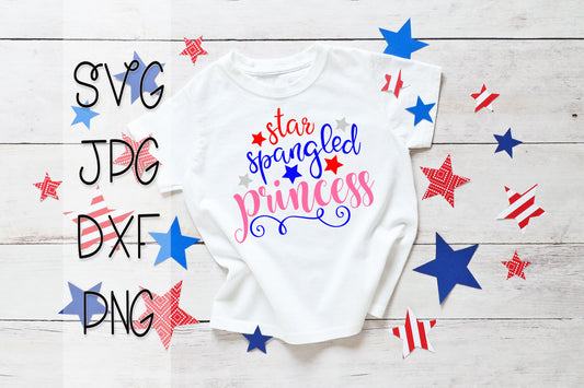 Star Spangled Princess - SVG Cut File