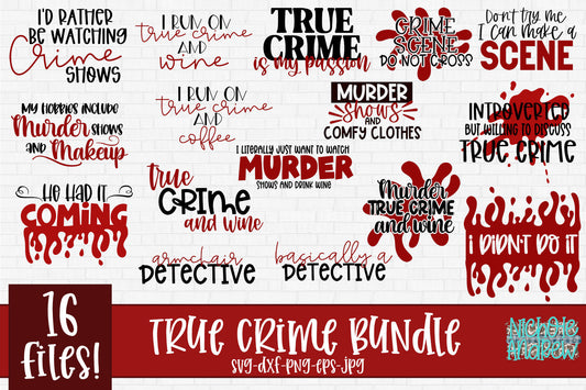 True Crime Cut File Bundle