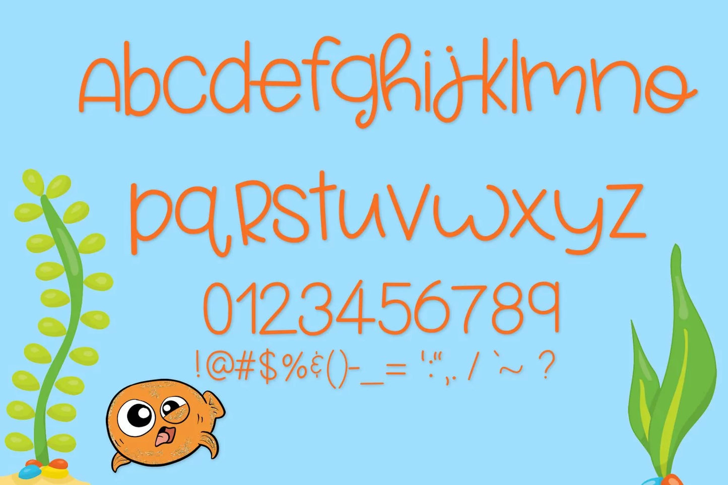 Fish Face - A Fun Handwritten Font With Doodles!