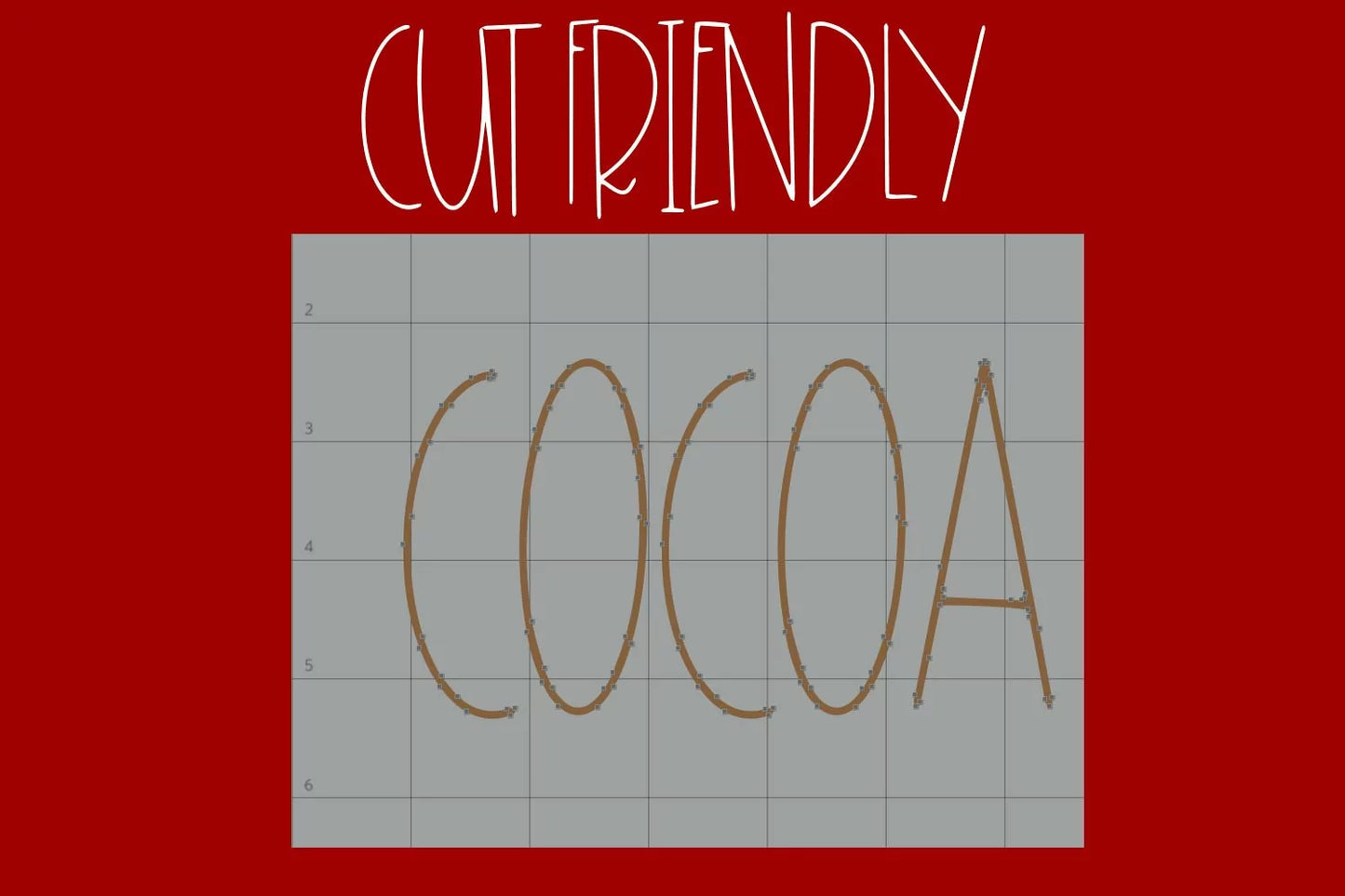 Cocoa Mug - A Thin Handwritten Font