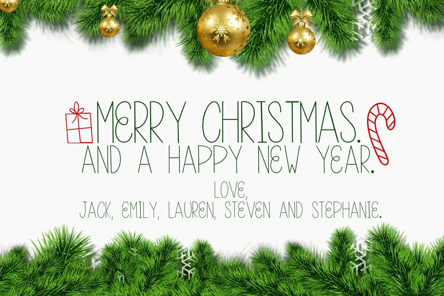Tinsel Tangled - A Tall Christmas Font With Doodles