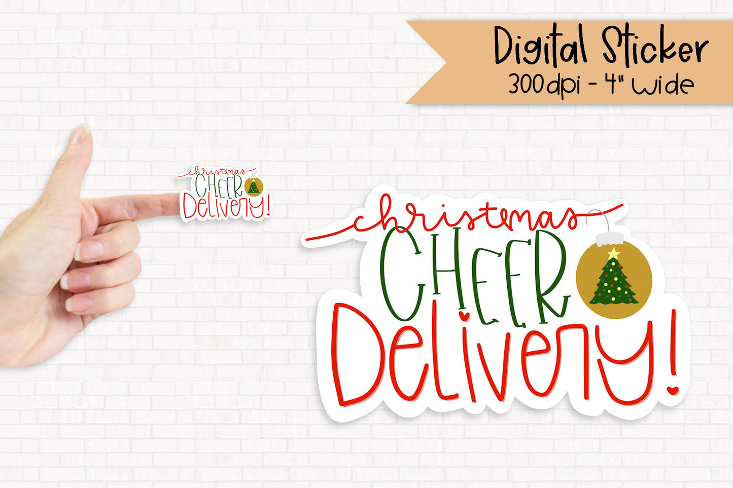 Christmas Cheer Delivery - PNG Printable Sticker