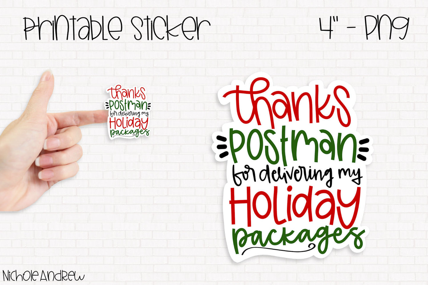 Thanks Postman! - PNG Printable Sticker