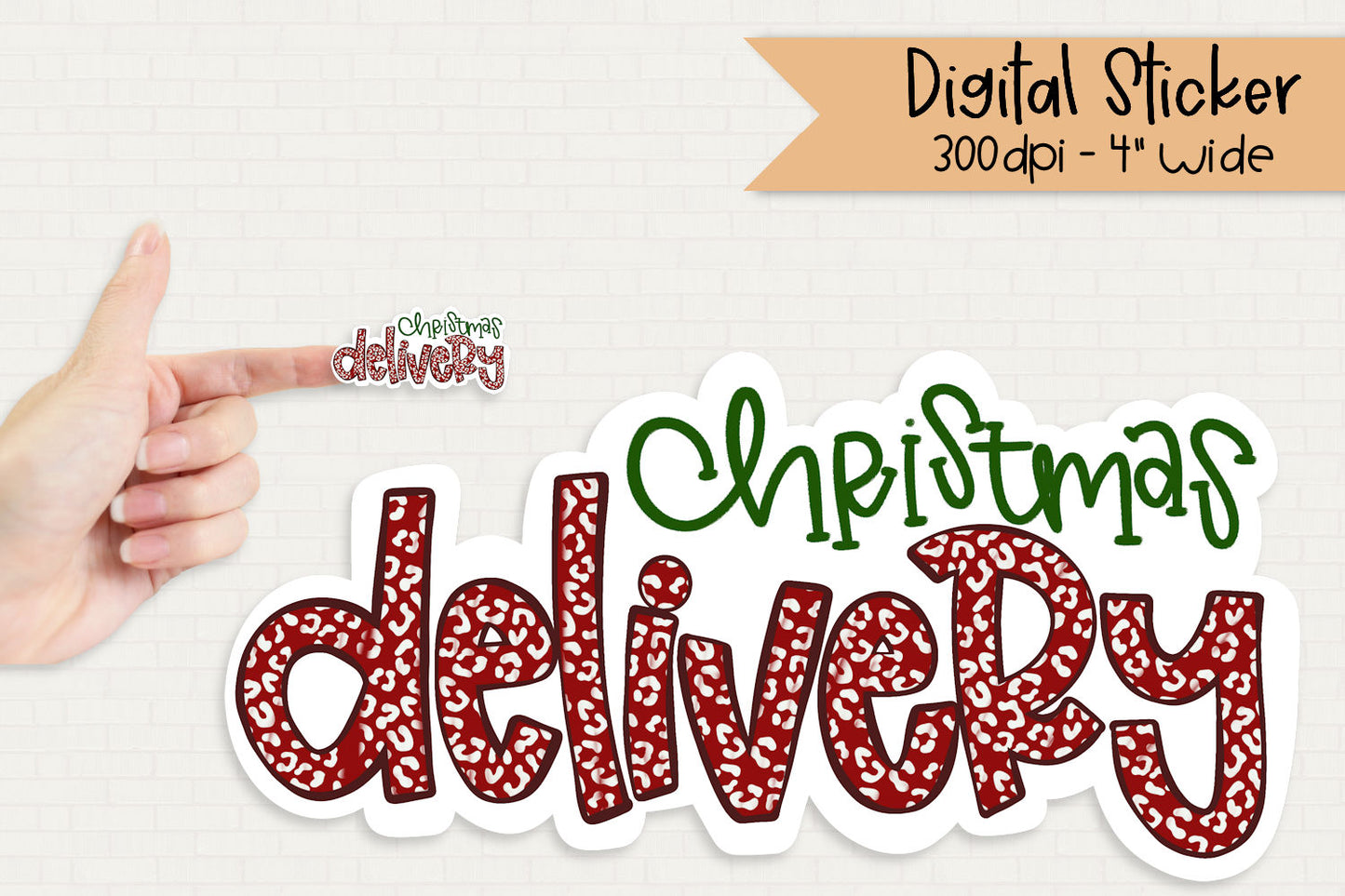 Christmas Delivery - PNG Printable Sticker