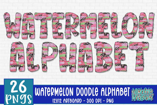 Watermelon Smash Doodle Alphabet