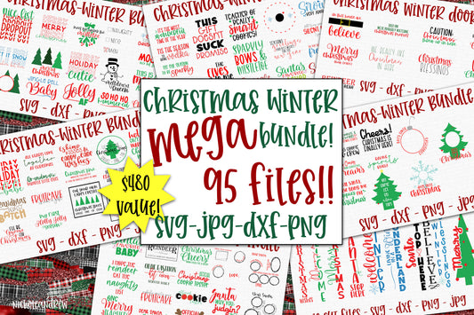 Christmas Winter SVG Cut File Bundle